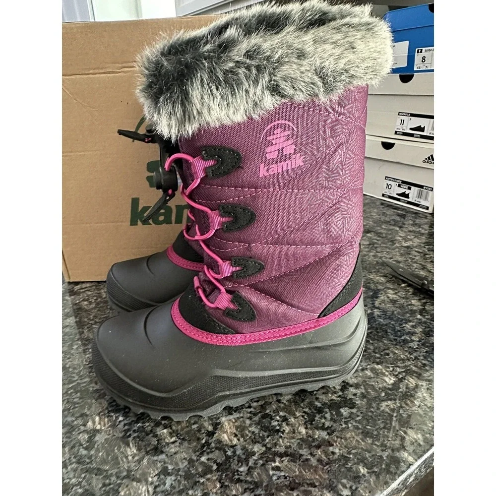 Kamik Kids' Snowgypsy 4 Winter Boot.‎ Purple Black. NWB. Size 3
